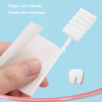 Baby oral cleaner-Disposable baby gauze toothbrush